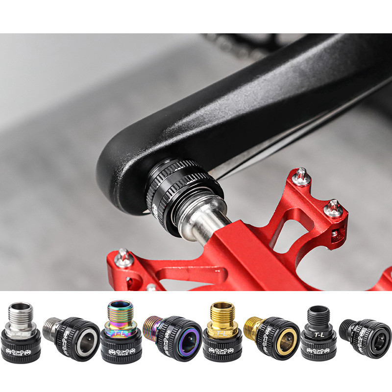 ☇Titanium Alloy Bike Pedal Axle Extender Quick Release QR MTB Road Bicycle Pedal Spindle Extensi