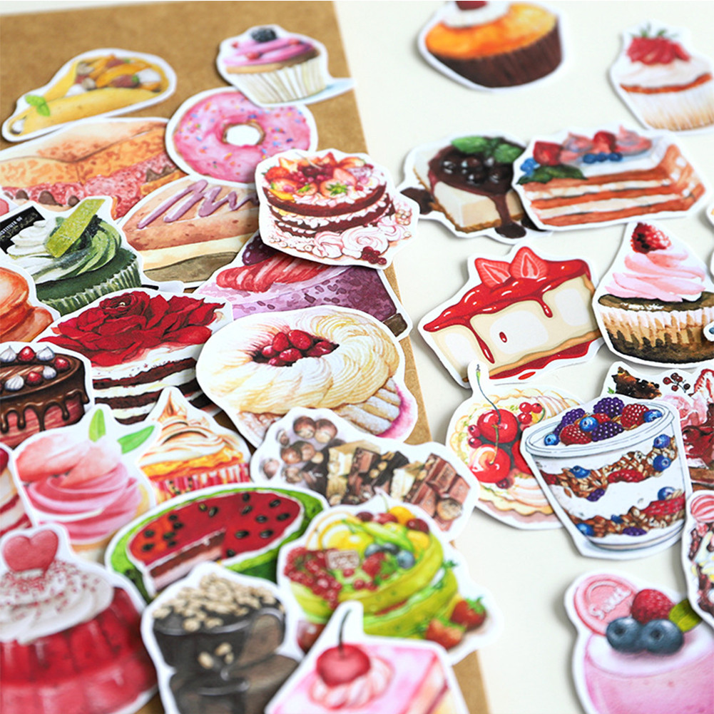 100Pcs Journaling Scrapbook Stickers Cute Snack Stickers Cute Kawaii ...