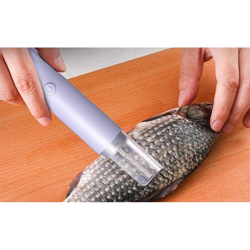 Electric Fish Scaler Waterproof Fish Scale Remover Fish Descaler Tool ...