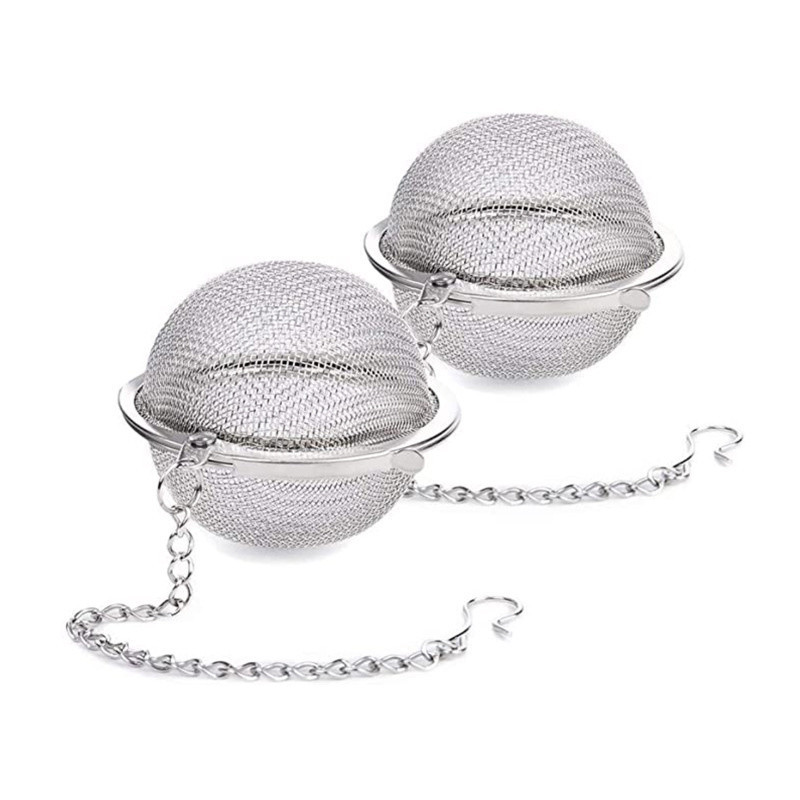 100pcs Stainless Steel Tea Ball Fine Mesh Eye Bubble Tea Set Tea ...