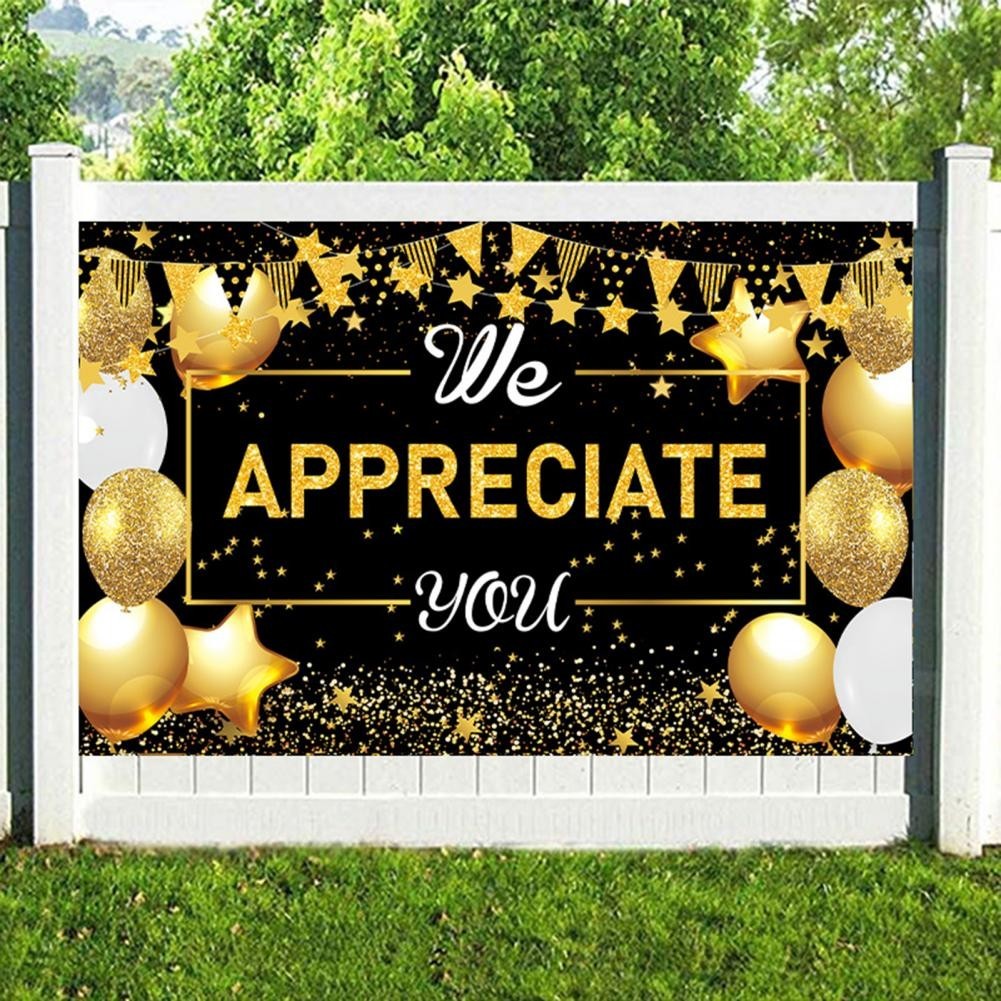 We Appreciate You Backdrop Vibrant Color Employee Appreciation ...