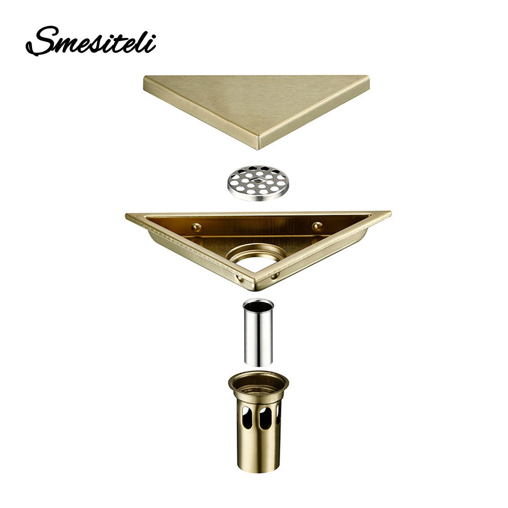 Smesiteli Bathroom Hidden Type Sink Drains Triangle Tile Insert Floor ...