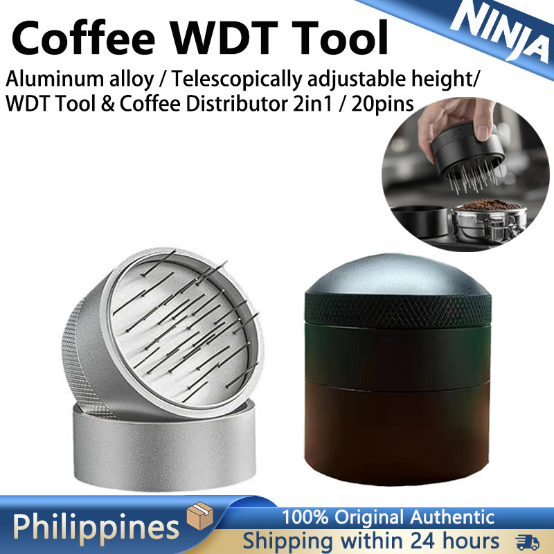 New WDT Tool 51/53/58mm Coffee Powder Distributor Stirrer With Cover ...