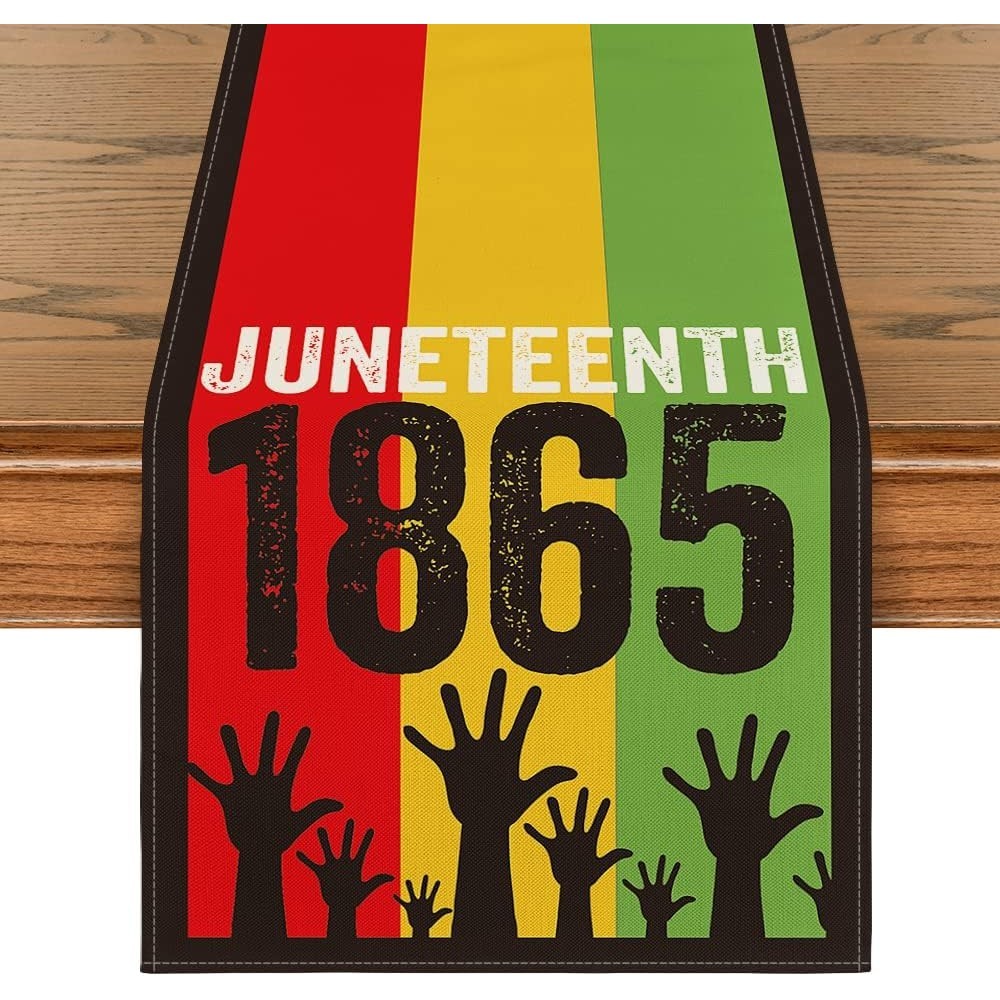 Juneteenth Linen Table Runners Black Liberation Pride African Freedom ...