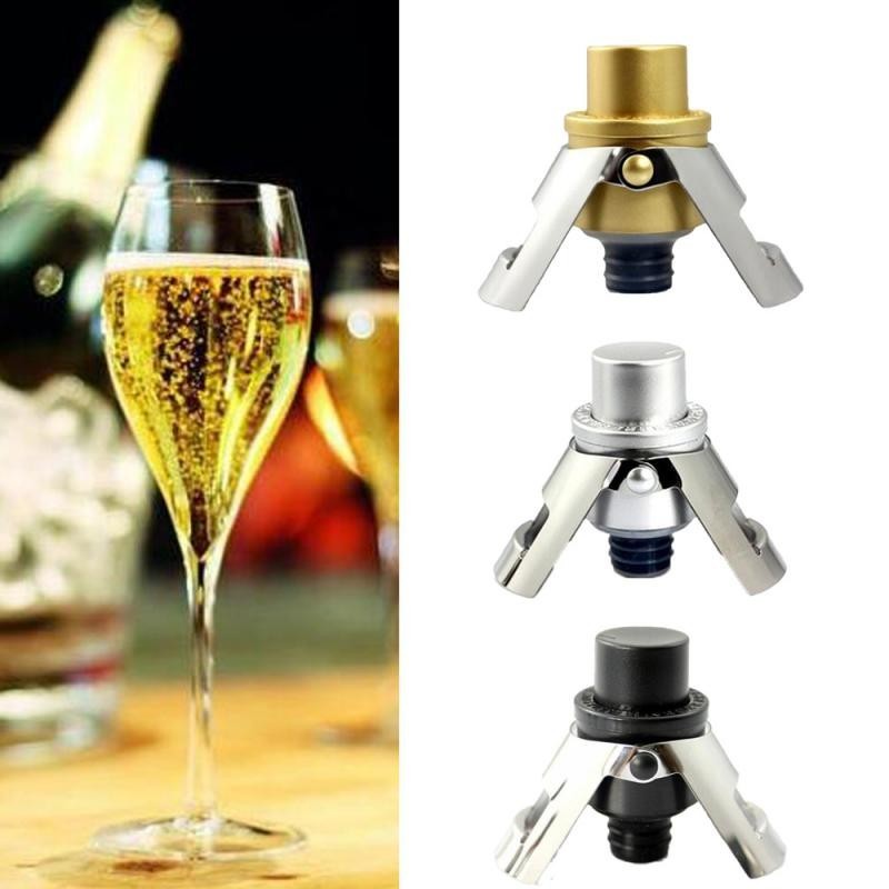 ☈Stainless Steel Champagne Stopper Cork Sparkling Wine Bottle Plug