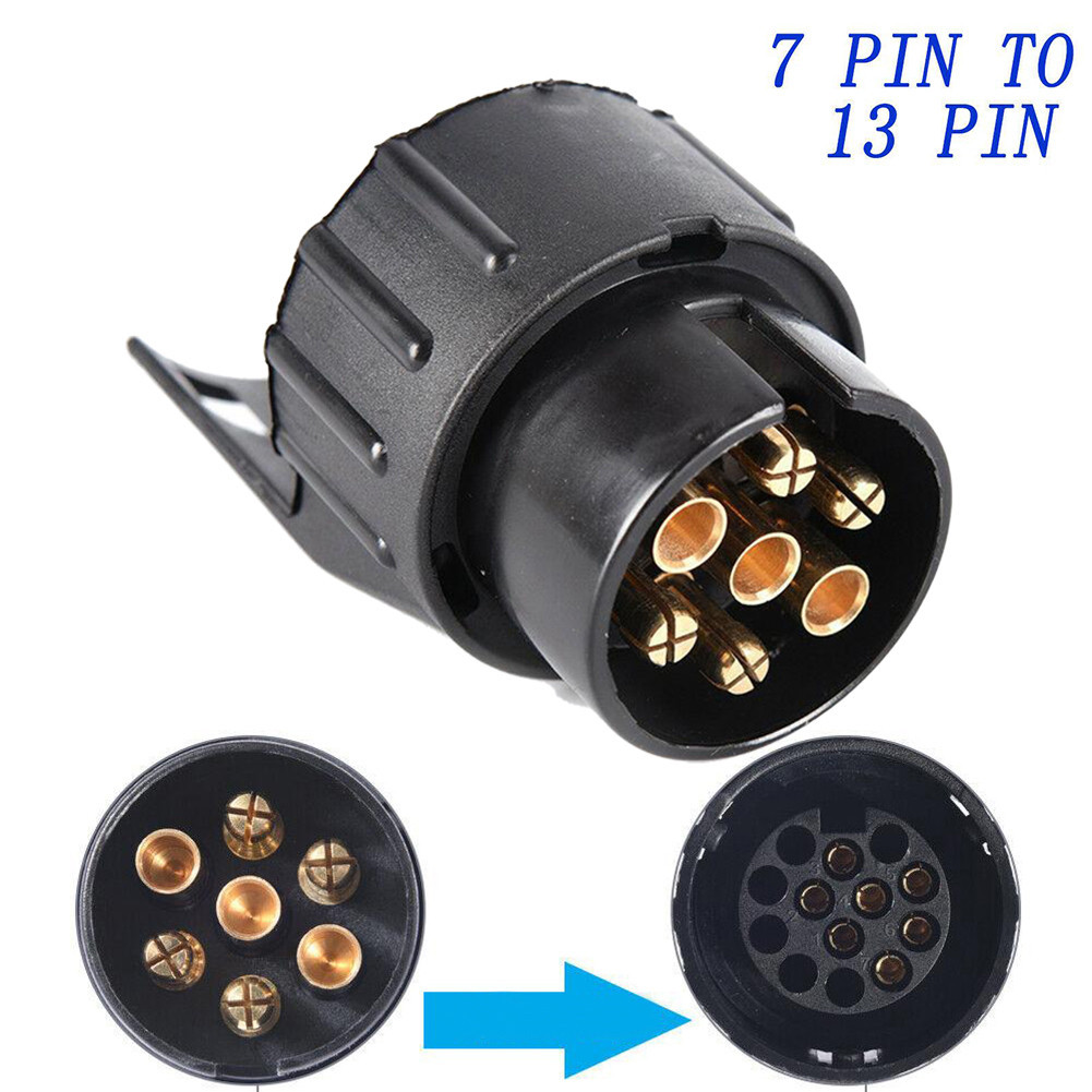 유7 Pin To 13Pin Plug Adapter Trailer Connector 12V Towbar Towing Water ...