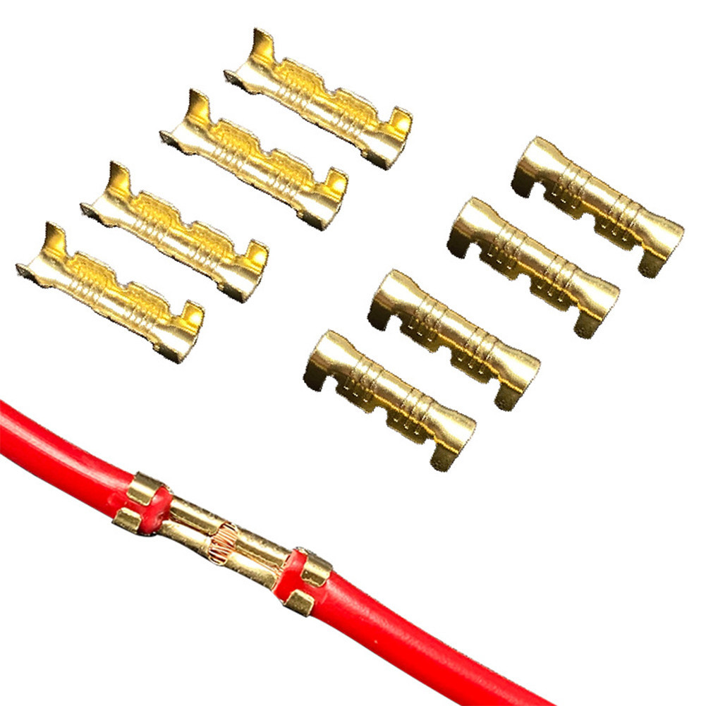 50100/200 PCS Brass Crimp Terminal 0.3-1.5mm U Shape Terminal Connector ...