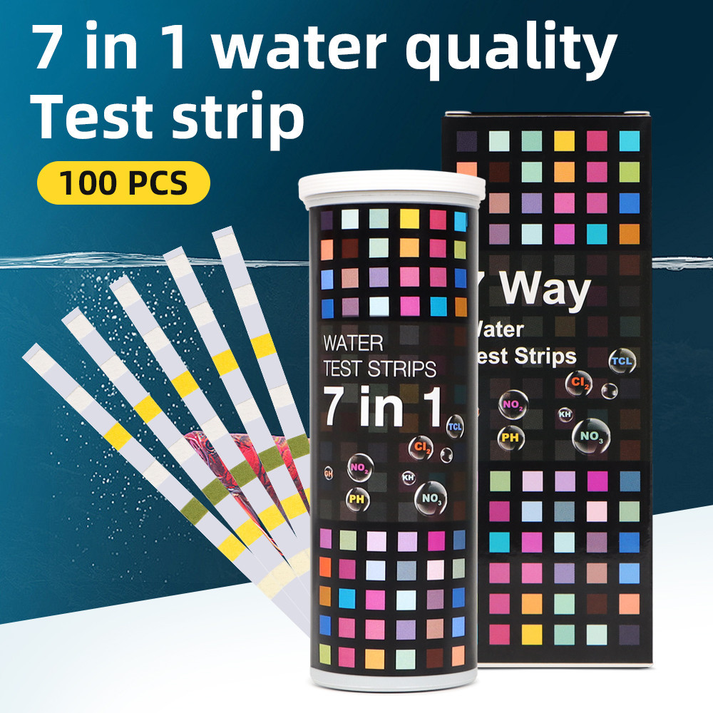 100PCS Water Quality Test 7in1 Pool Drinking Water Test Strip Tap Water ...