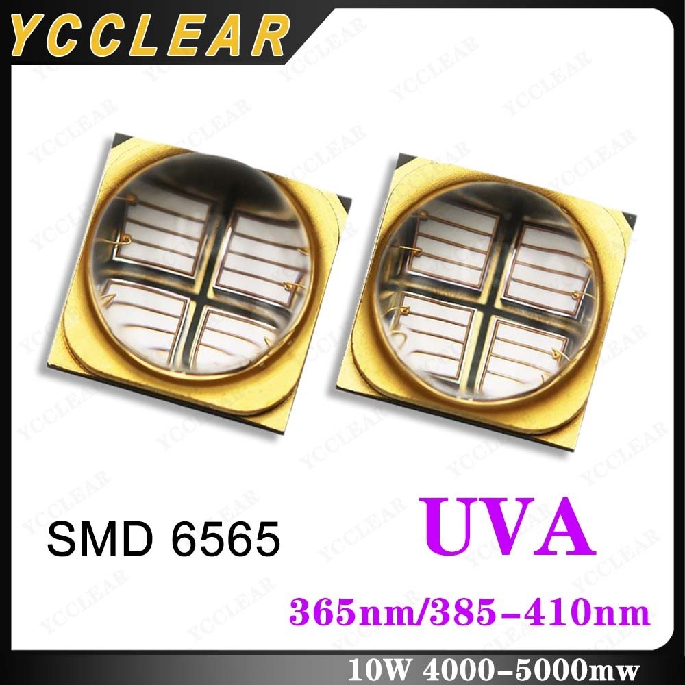 10W Deep UV LED Chips UVA 365nm 370nm 385nm 410nm Diodes SMD 6565 4000 ...
