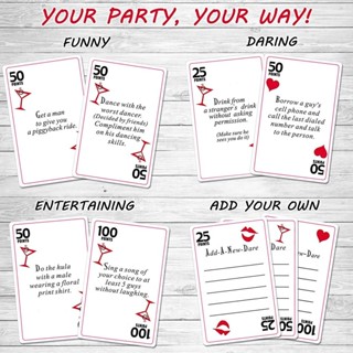 ☭50sets Bachelorette Party Games Drinking Dares Scavenger Hunt Cards ...