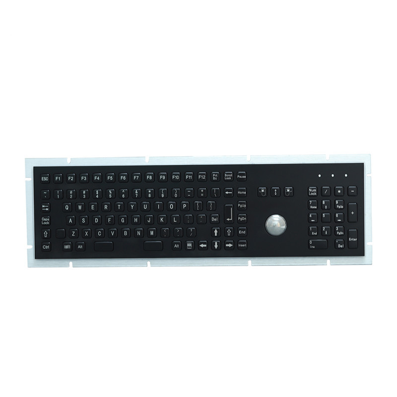 Waterproof Black Metal Panel Mount Keyboard With Trackball Function ...