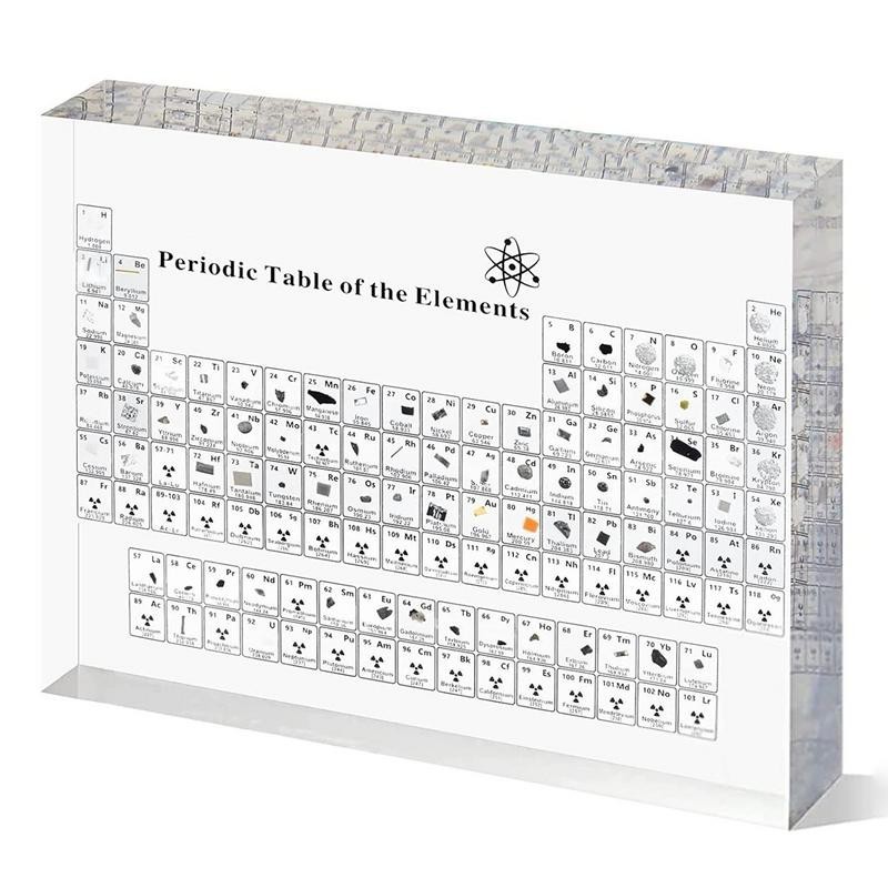 Periodic Table With Real Elements Inside Acrylic Periodic Table Display ...
