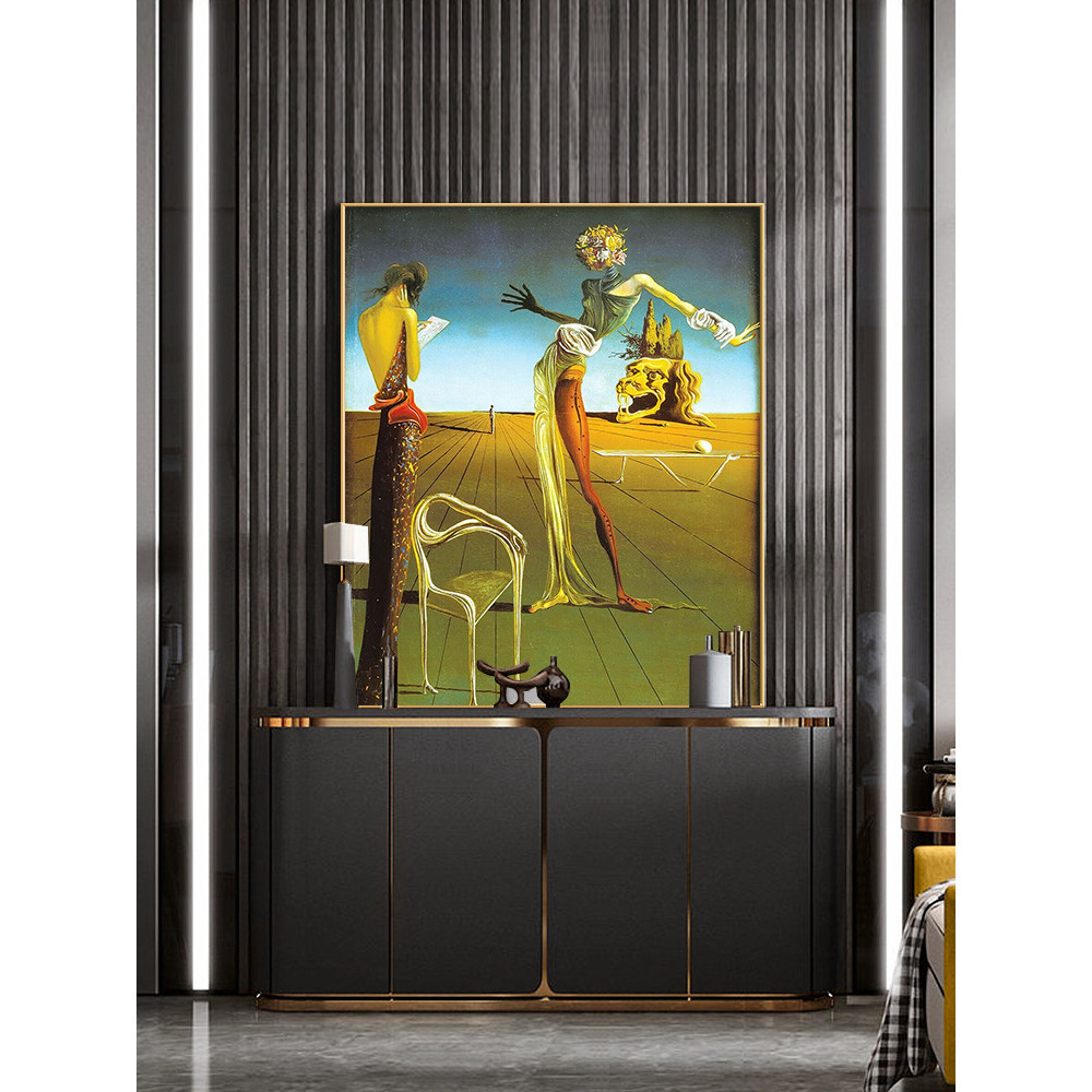 Salvador Dali Surrealism Rose Lady Painting Canvas Print Wall Art ...
