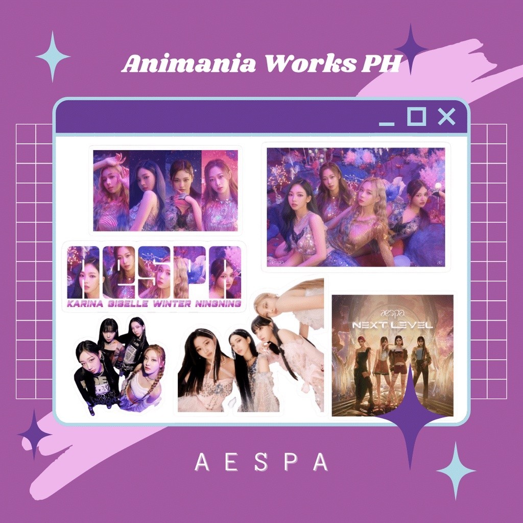 KPOP Sticker / Aespa KPOP Sticker Collection / Laminated Vinyl ...