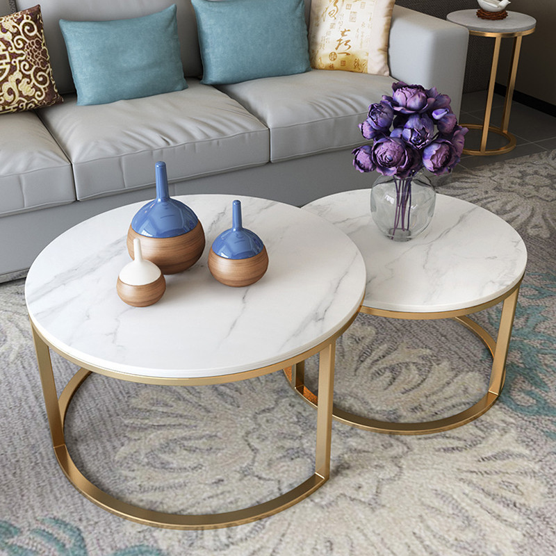 ~Bed Side Living Room Table Coffee Entryway Smart Round Table Tea Desk ...