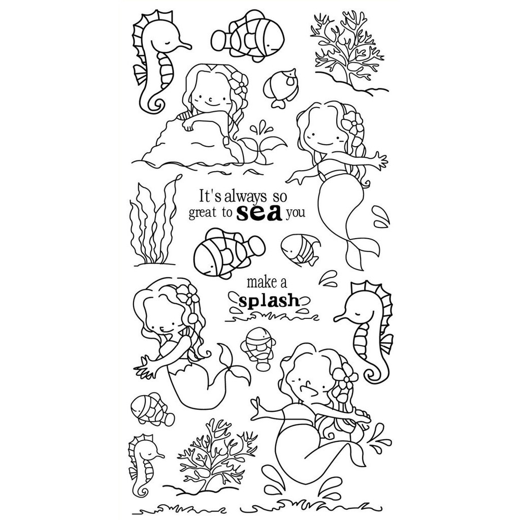 CLEAR STAMPS Mermaid DIY Scrapbook Card album paper craft silicon ...