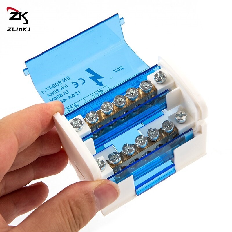 Din Rail Terminal Block WKH207 Power Distribution Box Modular ...