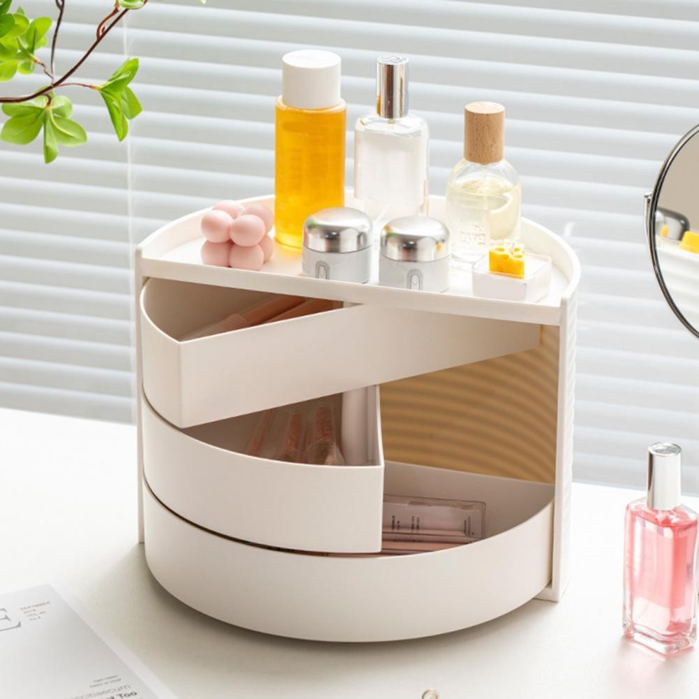 Rotating Jewelry Box Swivel Makeup Organizer Rotating Storage Box for ...