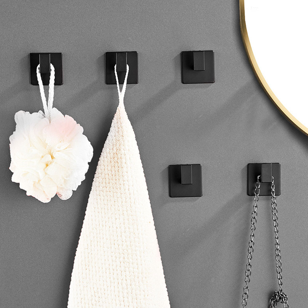 ☭1Pc Strong Adhesive Wall Hook Sticker Hanging Coat Rack Clothes Hanger ...