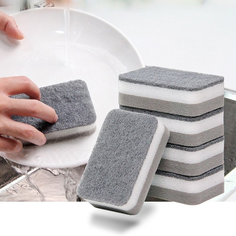 5PCS Cleaning Sponge Non-Scratch Soft Thick Scrub Sponge Dish Scrubber ...