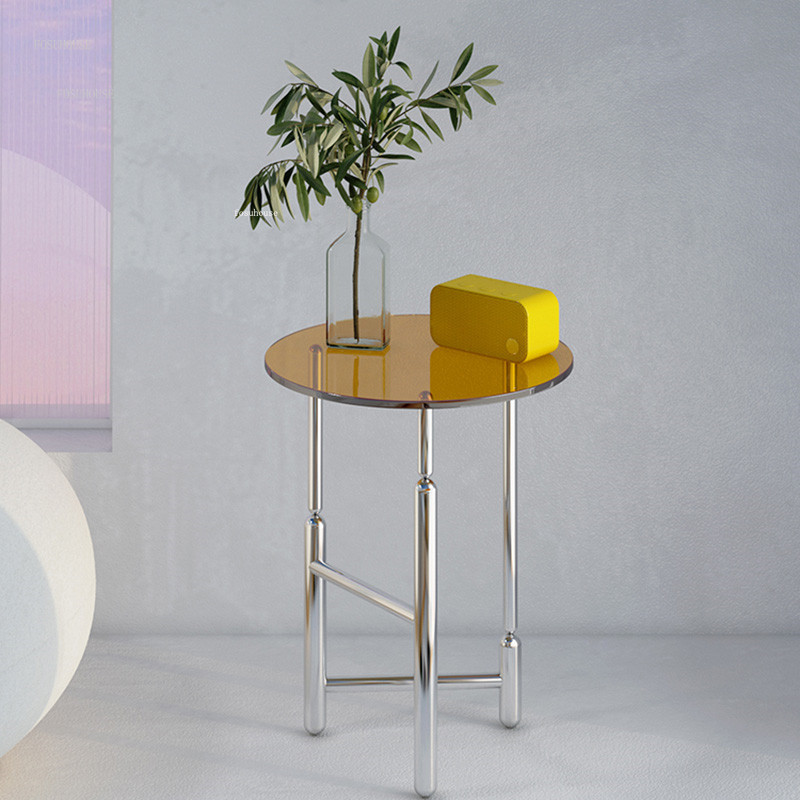 Nordic Light Luxury Glass Coffee Table Simple Modern Small Apartment ...