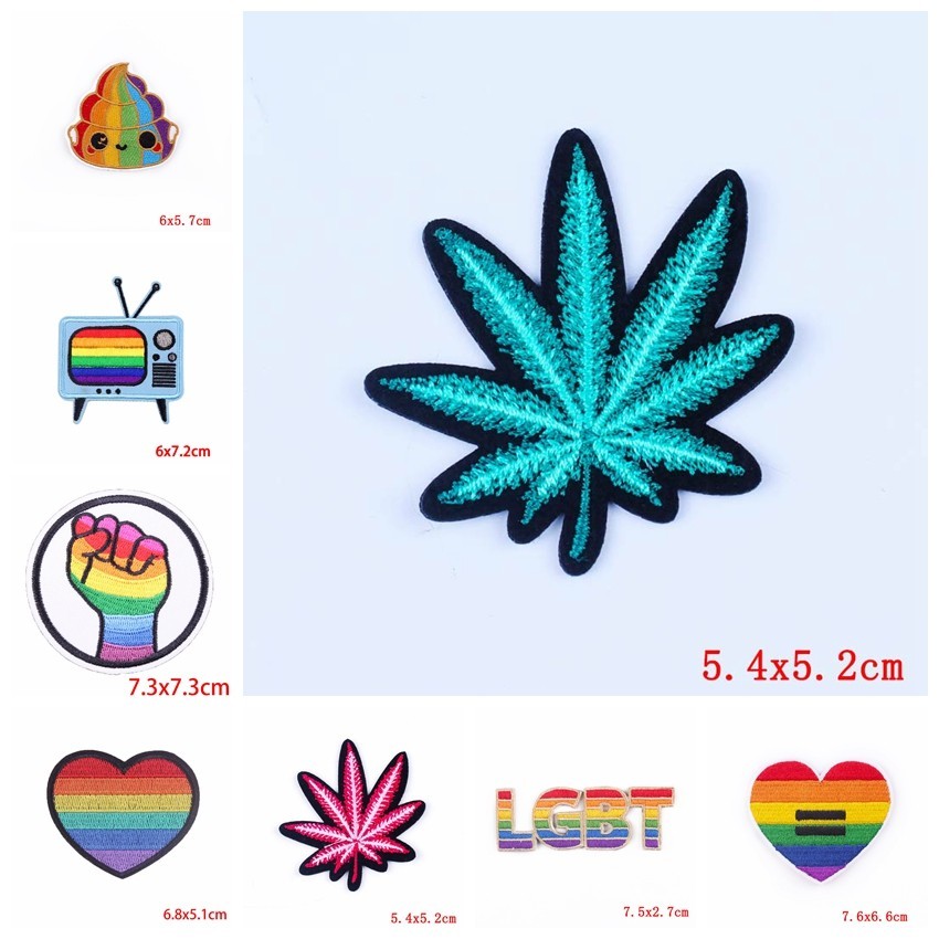 Prajna 10PCS Cartoon Rainbow TV Patches On Clothes Rainbow LGBT ...