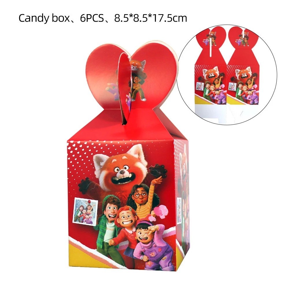 612/24pcs Disney Turning Red Snack Paper Favor Candy Box Wedding Kid ...