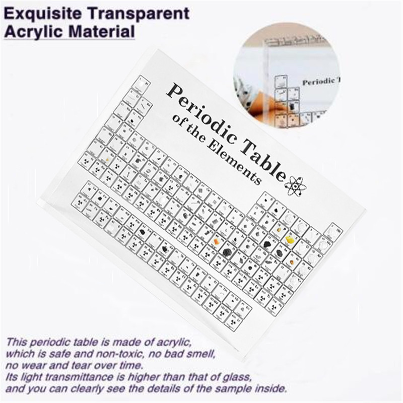 Real Periodic Table of Elements Acrylic Chemical Element Periodic Table ...