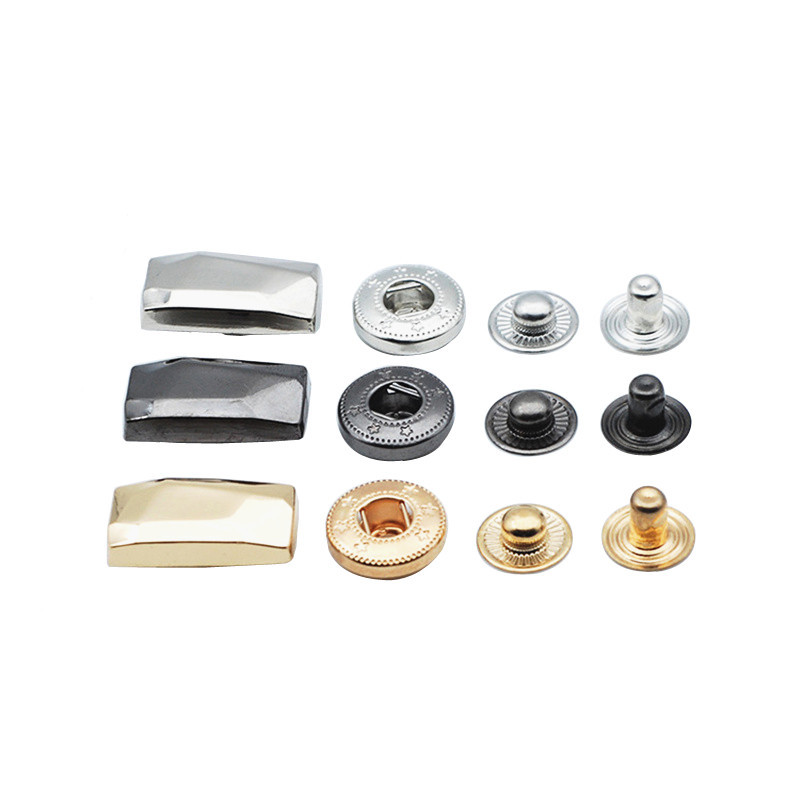 10 Sets 21MM Metal Square Snap Button Press Studs Sewing Button Snap ...