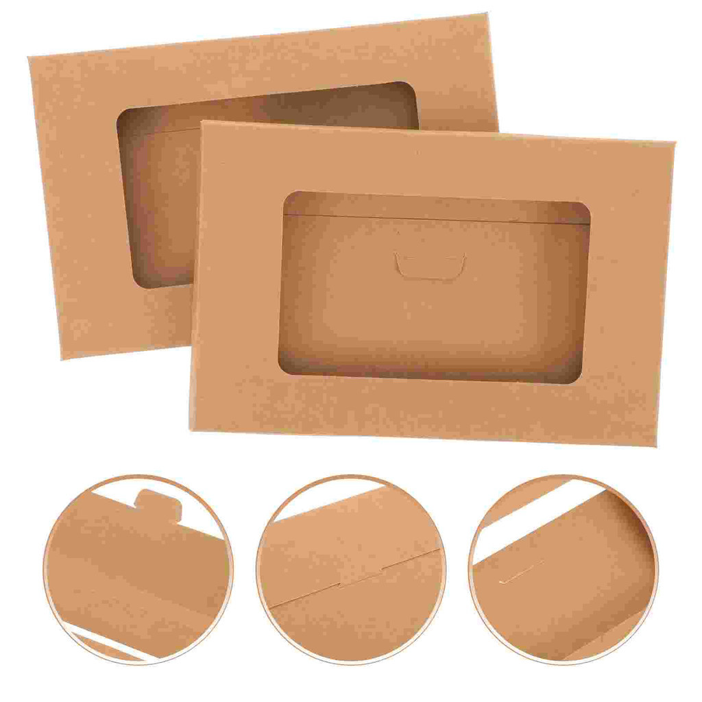 10 Pcs Window Envelope Box Postcard Case Paper Cases Wrapping Boxes ...