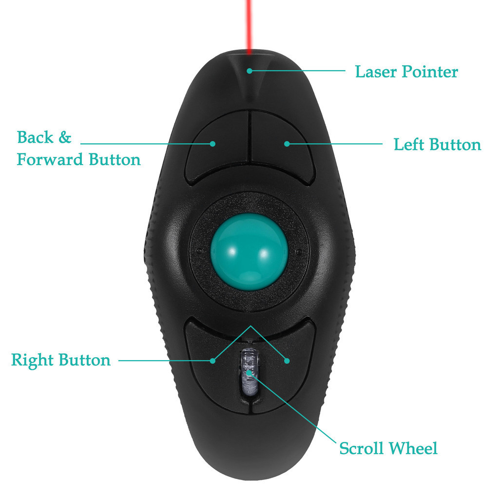 Working 2.4G Wireless Mouse with Pointer Home Meeting Room Ergonomic ...
