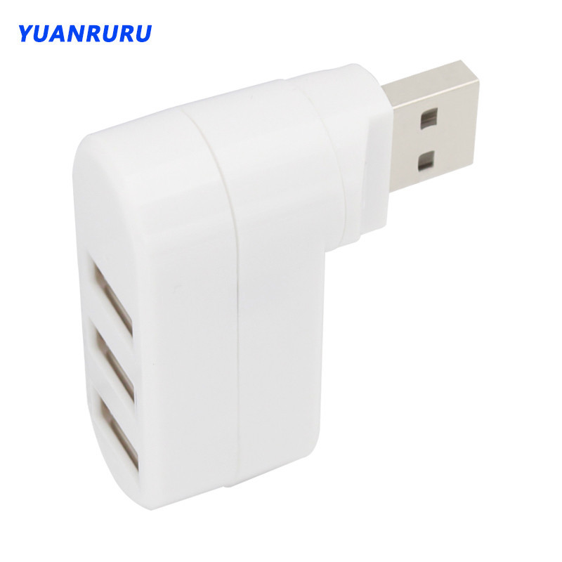 USB 2.0 HUB Adapter Extender Mini Rotate Splitter Hub Adapter 3 Ports ...