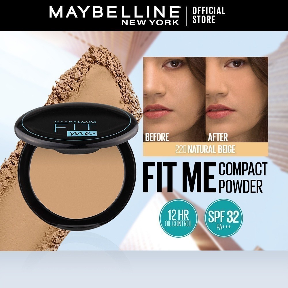 Maybelline Fit Me Compact Powder - Long lasting, 16HR Oil Control, SPF ...