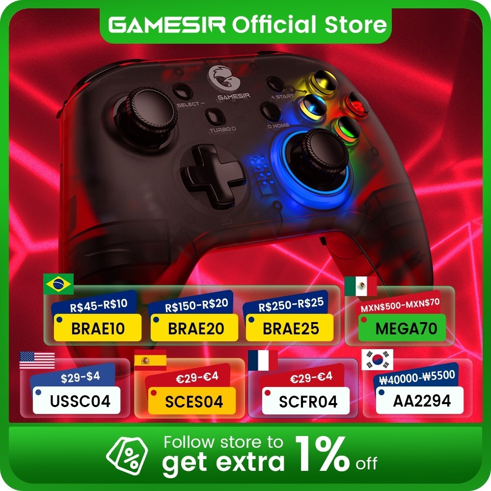 GameSir T4 Pro Bluetooth Game Controller 2.4G Wireless Gamepad applies ...
