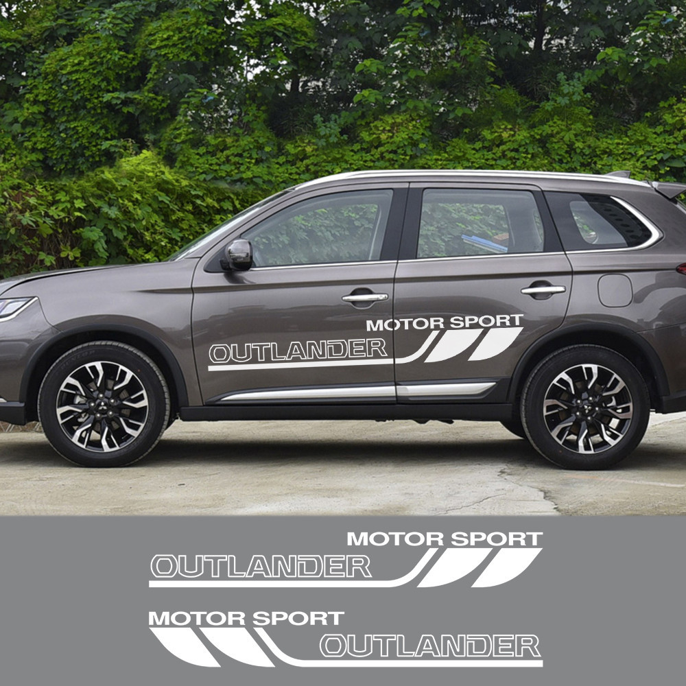 For Mitsubishi Outlander 3 2 2PCS Auto Wrap Graphic Vinyl Film Car Door ...