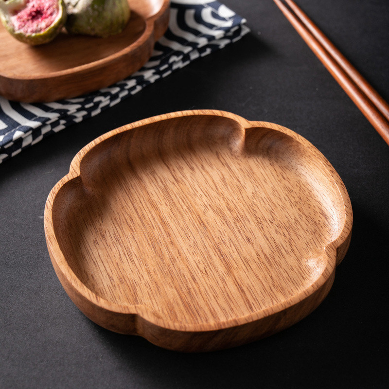 Golden Pear Cloud Solid Wood Tray Japanese Wooden Tray Rectangular Tea ...