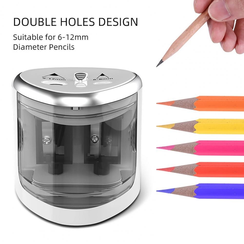 Pencil Sharpener Compact Dual Hole Pencil Sharpeners for School Office ...