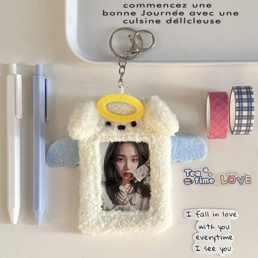 Angel Puppy Photocard Holder 3 Inch Plush Kpop Card Protectors Idol ...
