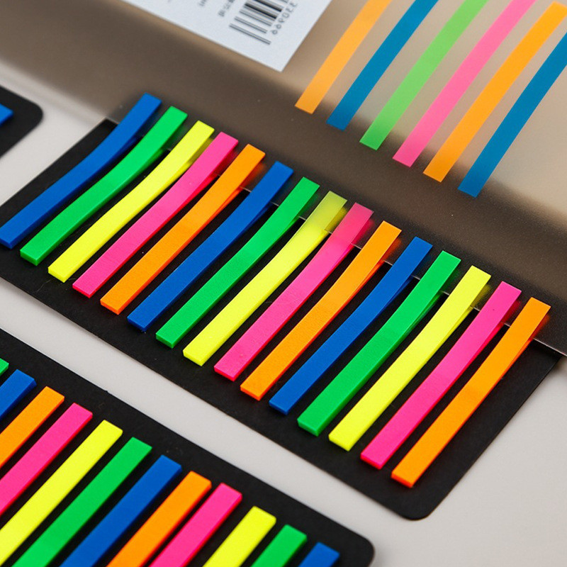 124PCS Sticky Bookmarks PVC Sticky Labels Lightweight No Trace Fashion ...