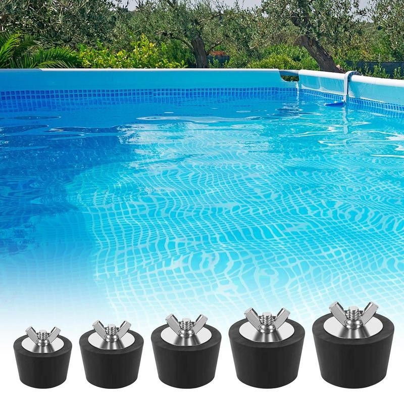 Expansion Plug Rubber Skimmer Plugs For Pools Stainless Steel Screw ...