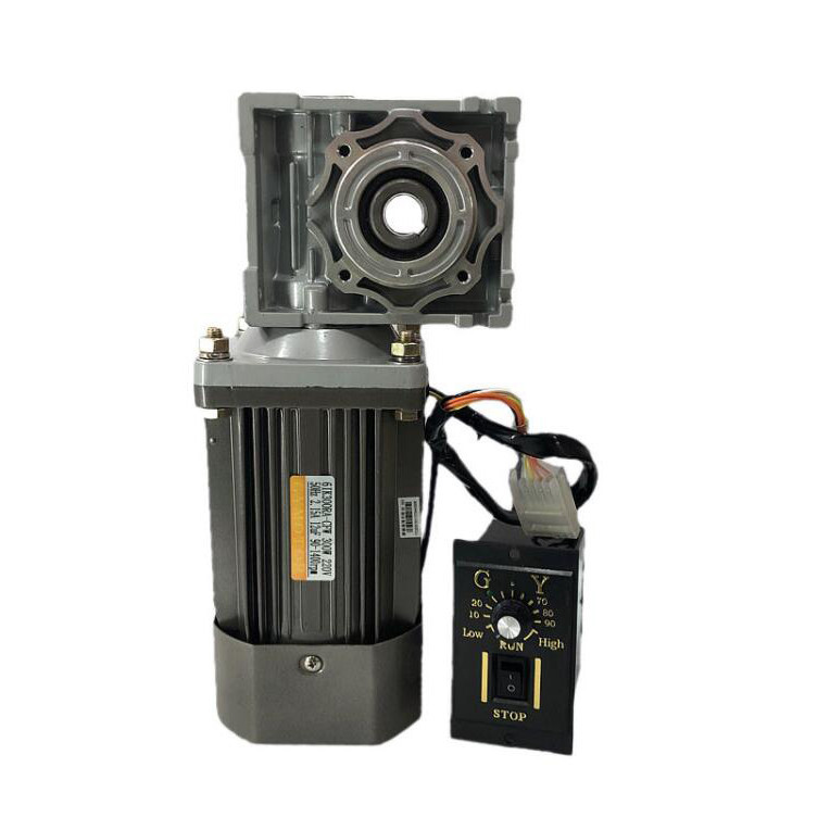 ♜300W 220V AC gear reducer motor, adjustable speed + RV40 worm gear ...