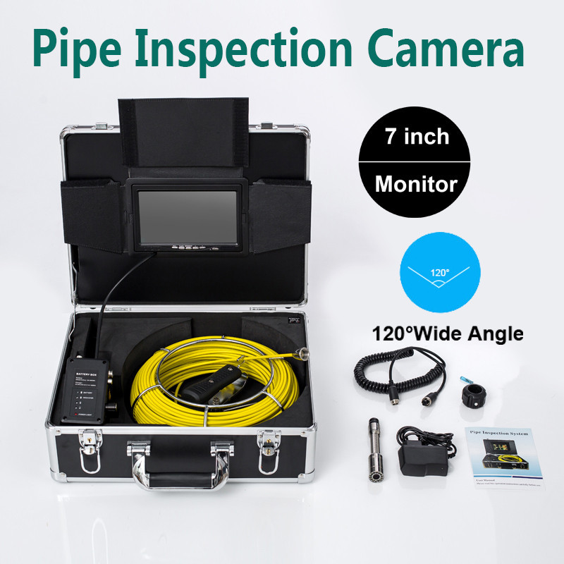 20m Cable 23mm IP68 Waterproof Pipe Drain Sewer Inspection Endoscope ...