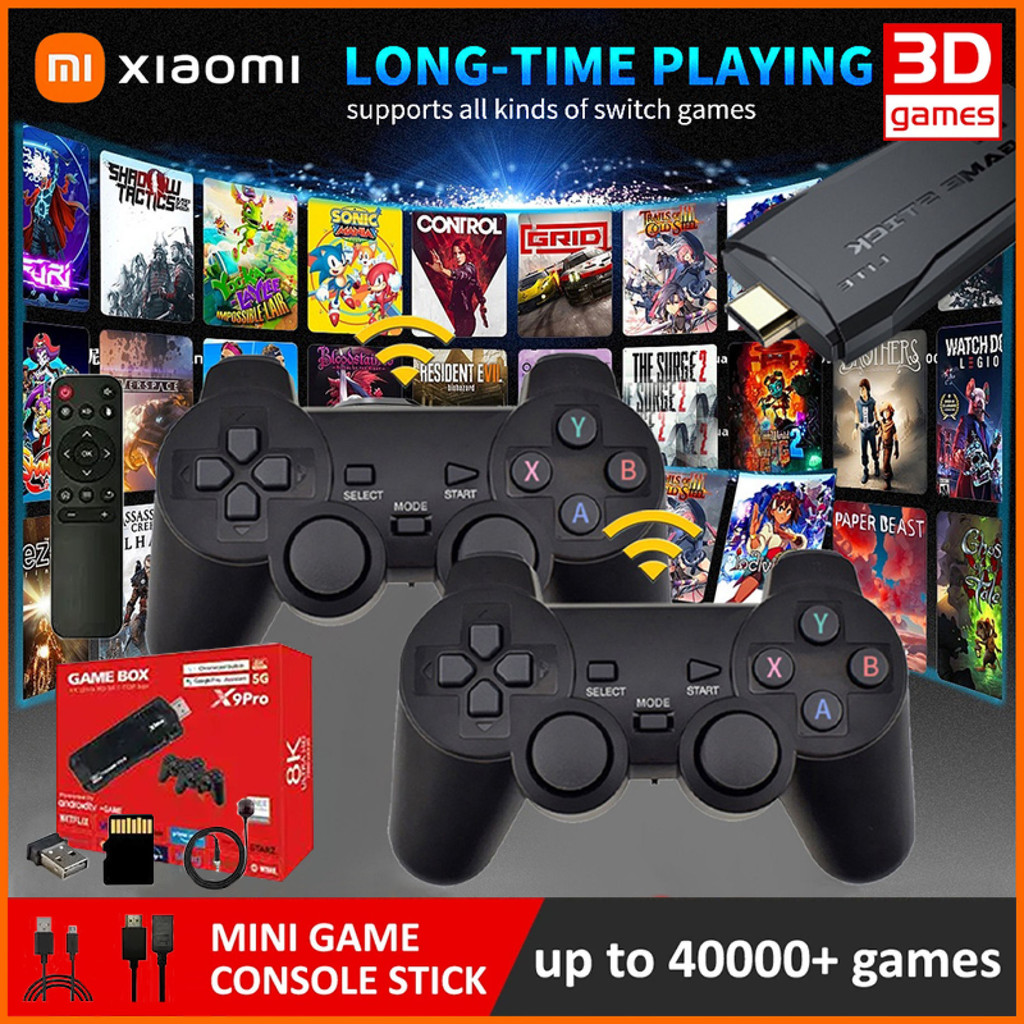 Xiaomi New Video Game Console+Android TV Stick X9 Pro 2 in 1 PSP Game ...