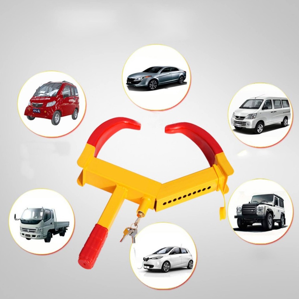 Car Wheel Clamp Lock Boot Tire Claw Heavy Duty Security Key for Trailer ...