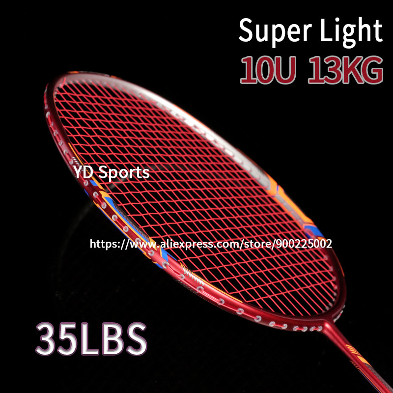 2PCS Full Carbon Fiber Badminton Rackets Super Light 10U Professional ...
