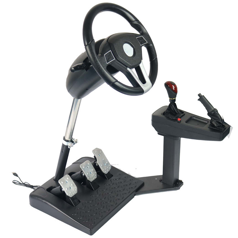 Computer Game Steering Wheel Car Driving Simulator Training Aircraft ...