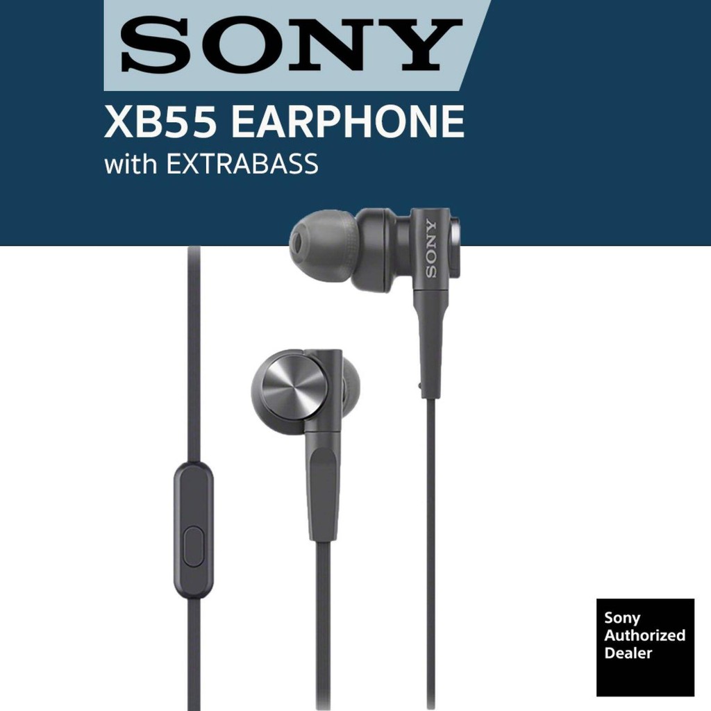 SONY MDRXB55AP Original Premium InEar Extra Bass Headphones Stereo