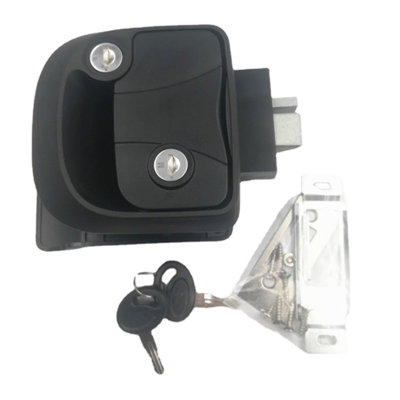 ☫X7JF Upgraded RV Door Lock Black Trailer Door Lock with Paddle