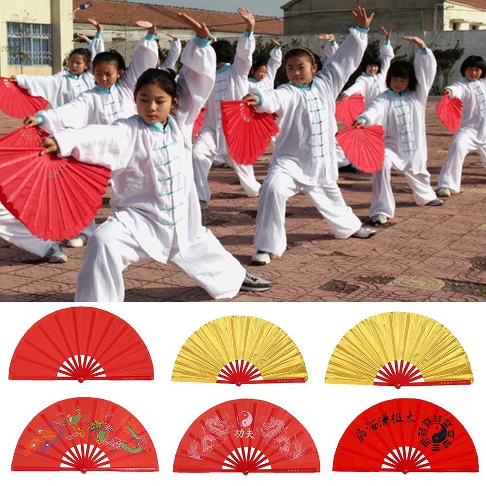 Plastic Bone Fan Chinese Tai Chi Kung Fu Fan Dance Performance Hand ...