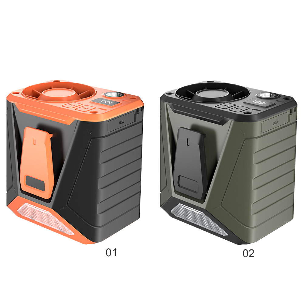 Mini Hanging Waist Fan 3 Speeds Cooling Fan Rechargeable Handsfree